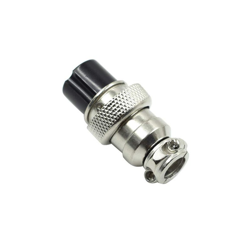 Hxchen 2 Pin Metal Male Female Panel Connector 16mm GX16-2P Aviation Plug Silver - (2 Sets) - Image 5